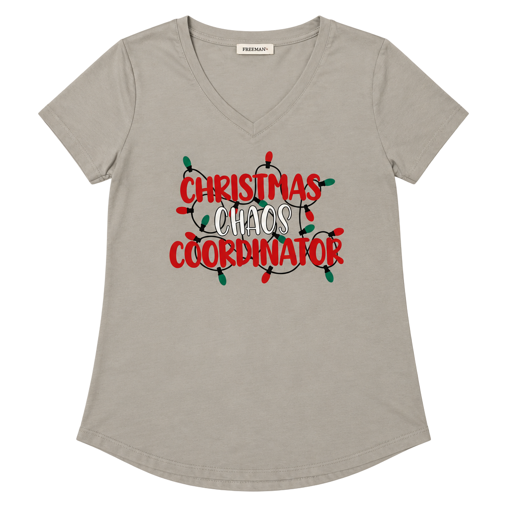 Christmas Chaos Coordinator T-Shirt Size XS Grey 1