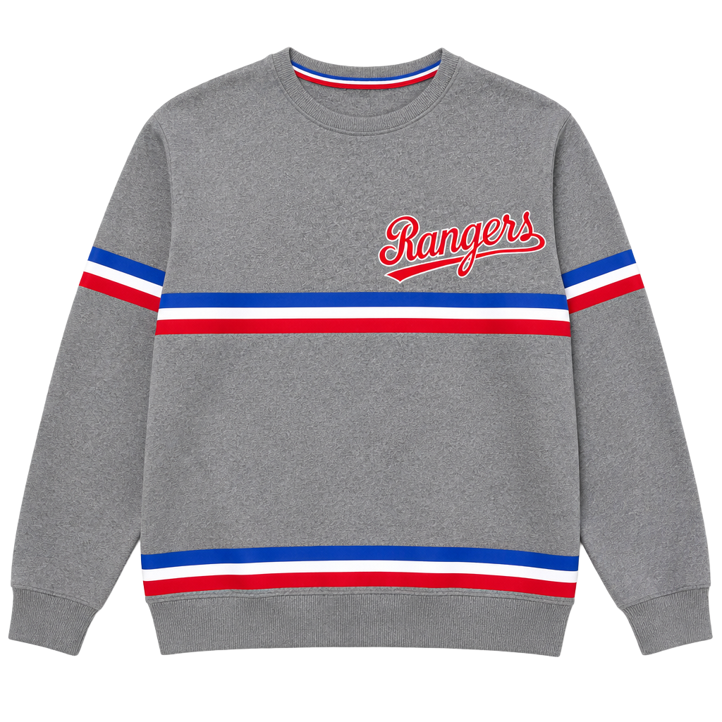 Victoria's Secret PINK x MLB Texas Rangers Striped Crewneck Sweatshirt 1