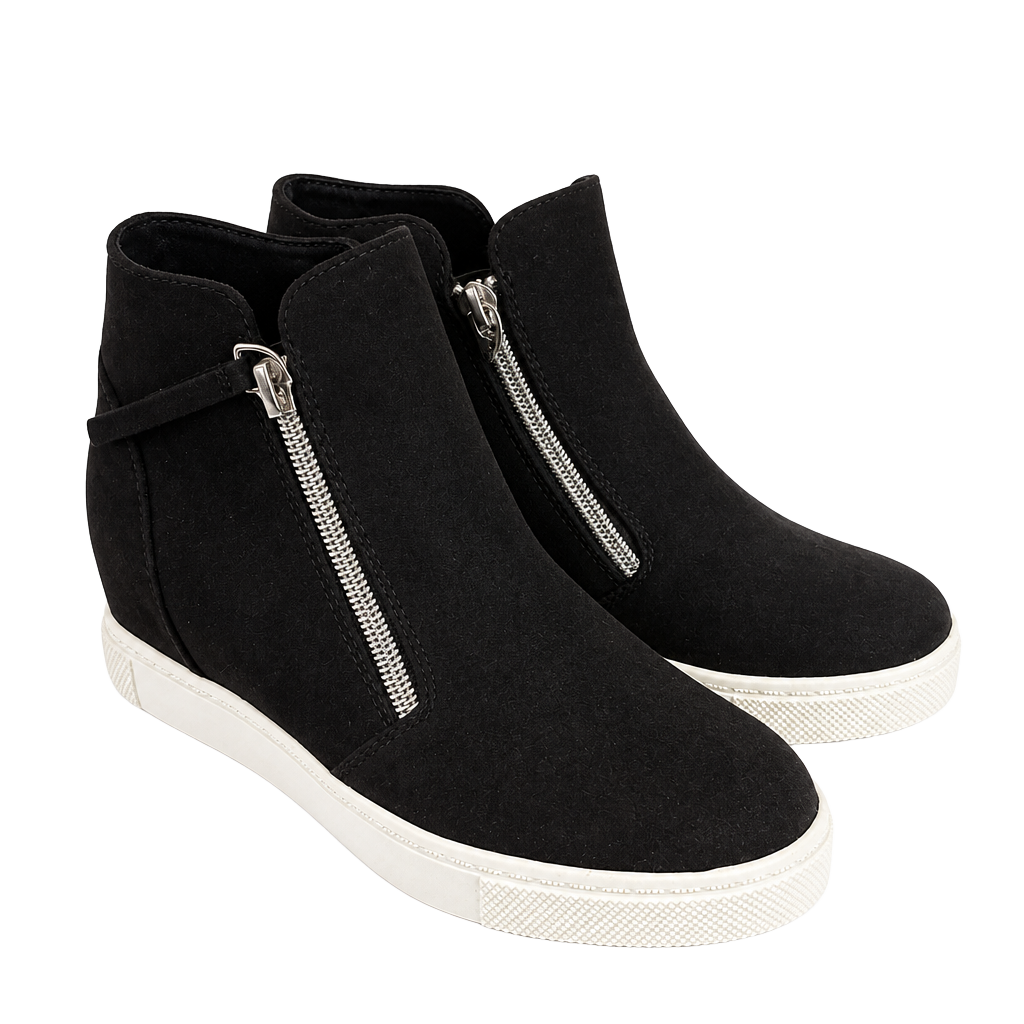 Steve Madden Jcaliber Size 4M Black Wedge Sneakers 1