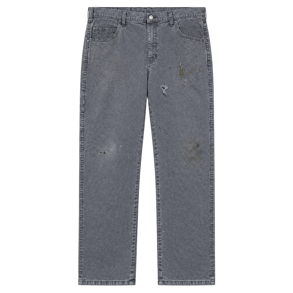 Dickies Utility Work Pants 34x34 Gray Canvas Relaxed Straight 1
