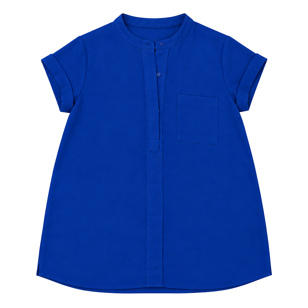 Simply Vera Wang Blouse Size S Blue Short Sleeve 1