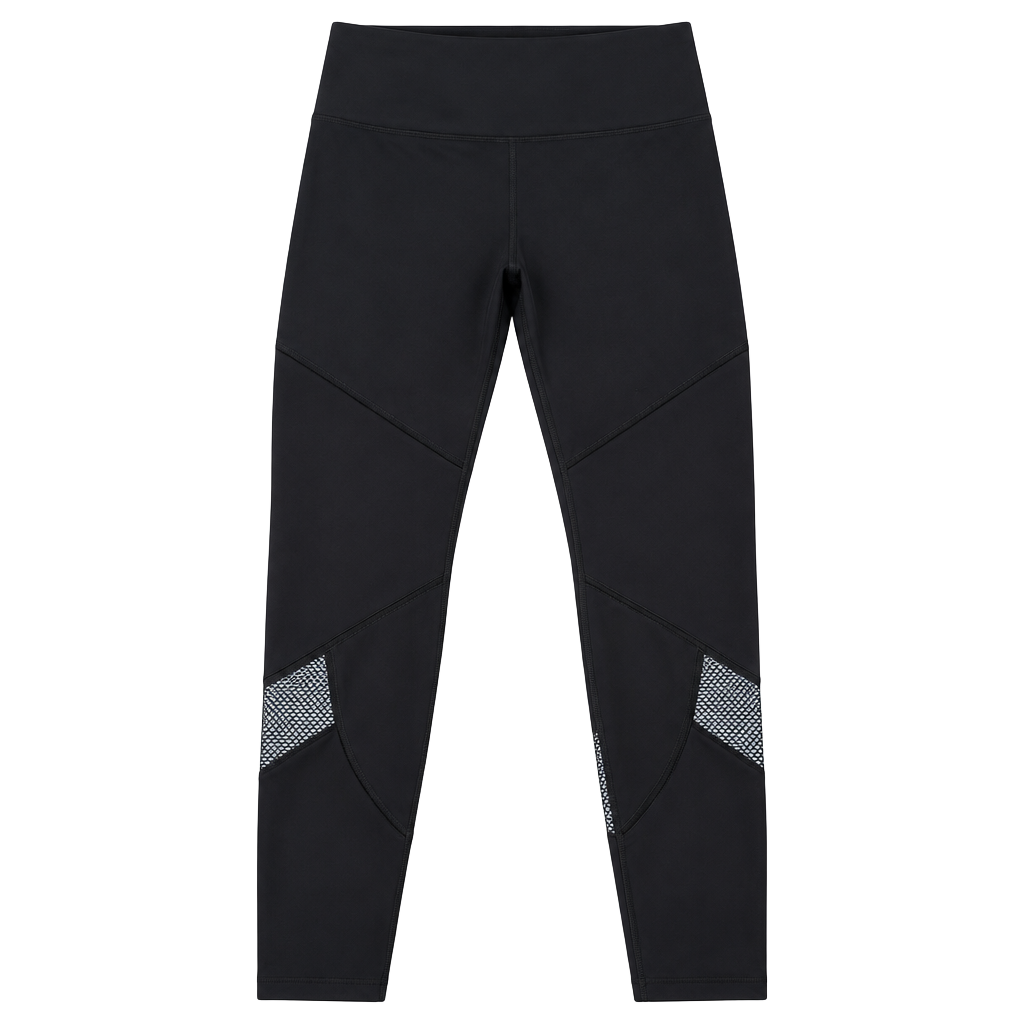 Avia Leggings Size M (8-10) Black Mesh Activewear Pants 1
