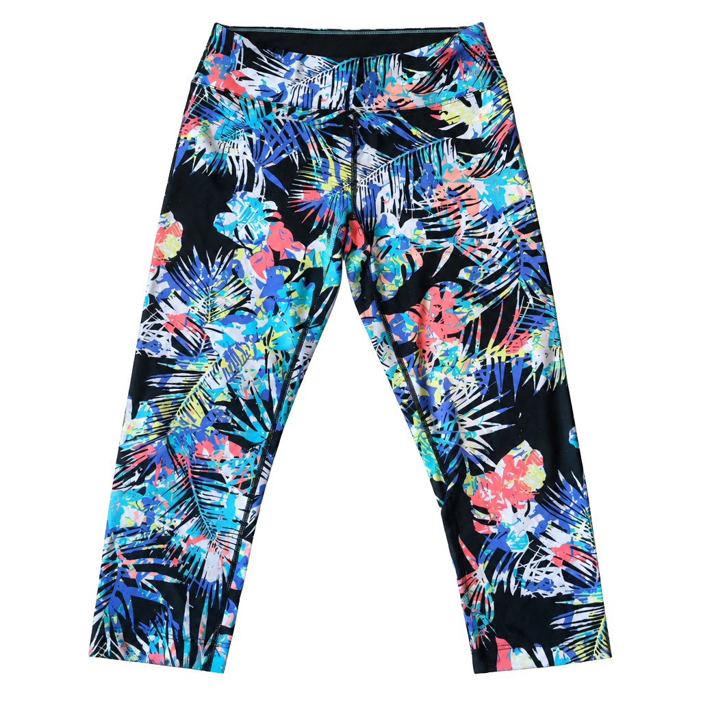 Calvin Klein Performance Crop Leggings Size M Tropical Print 1