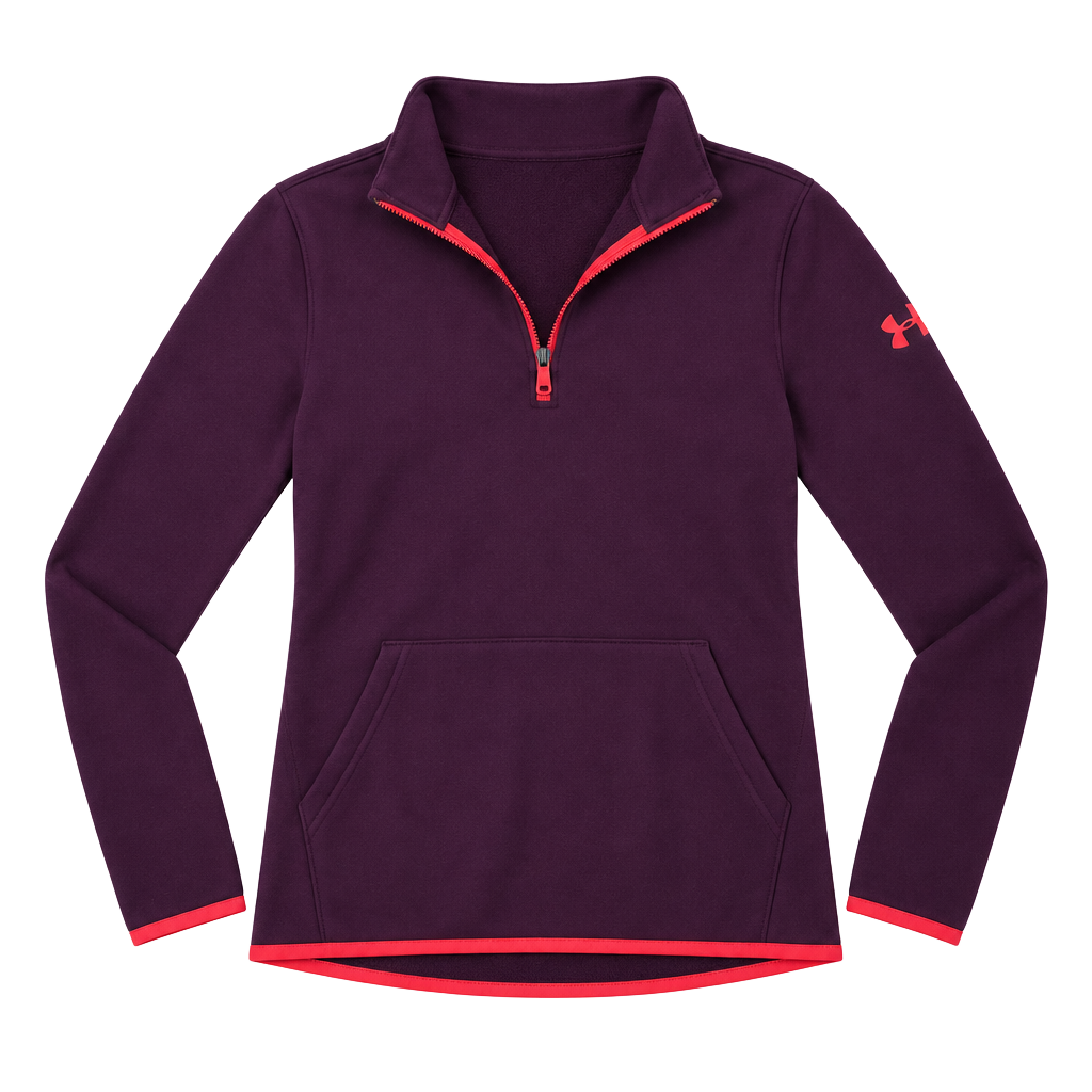 Under Armour ColdGear 1/2 Zip Pullover YXL Maroon Fleece 1