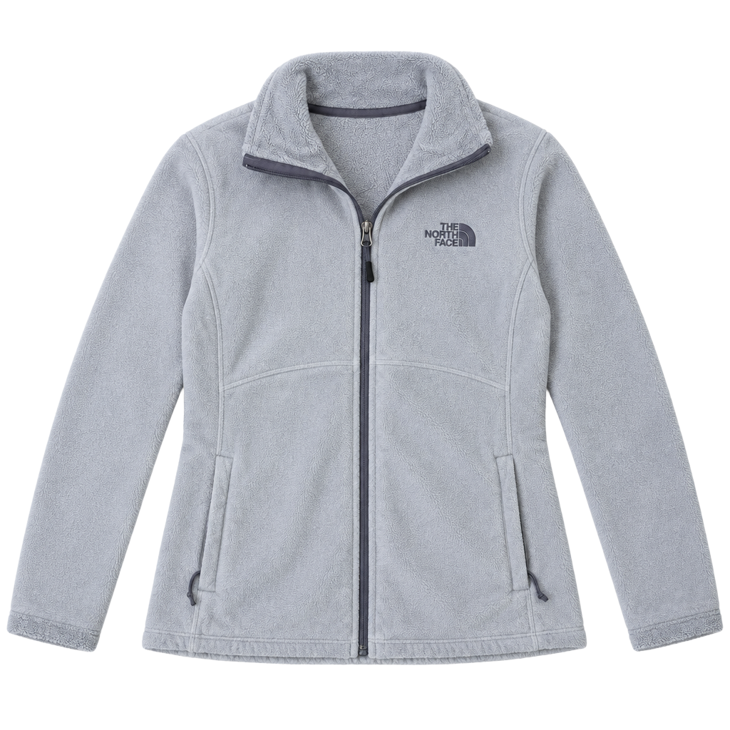 The North Face Fleece Jacket Size L Gray Full Zip Up 1