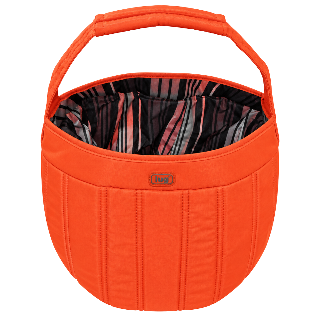 Lug Pumpkin Tote Coral Orange Quilted Bag 1