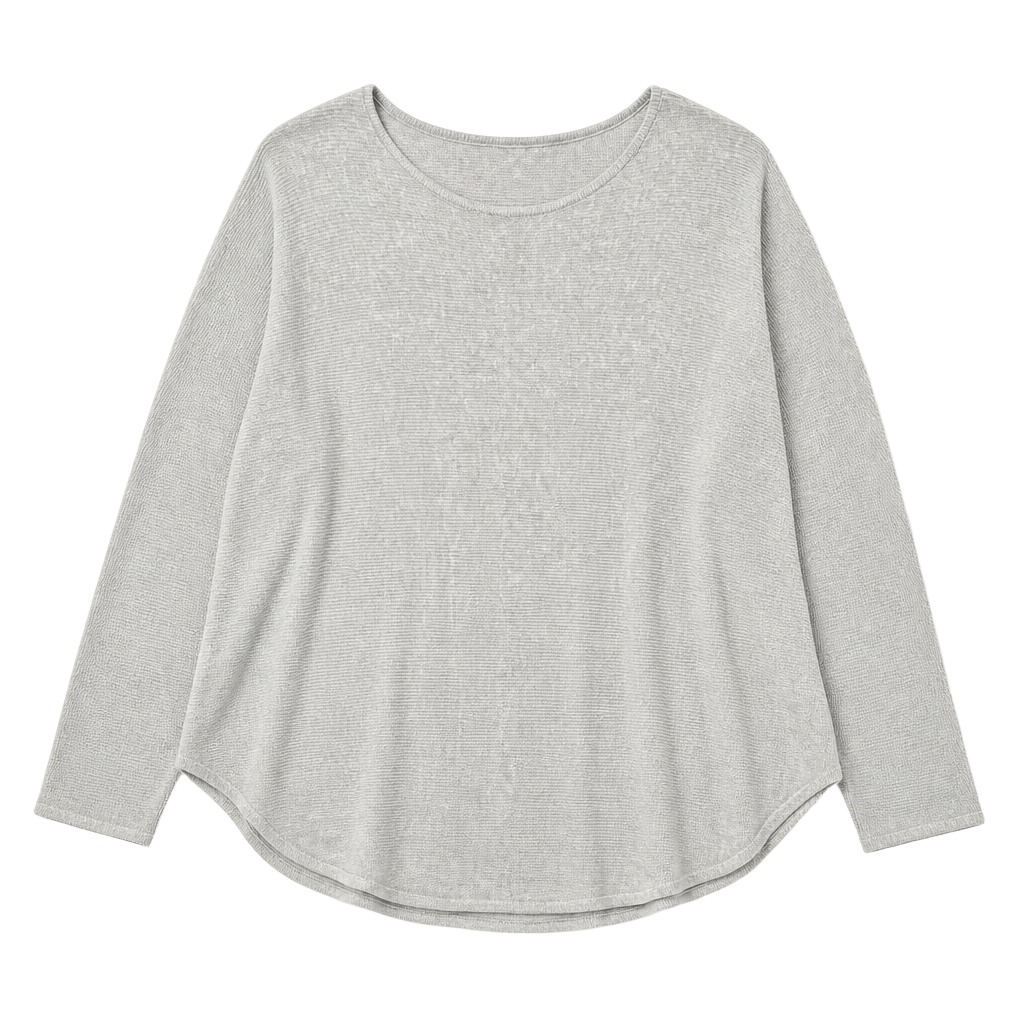 Michael Kors Sweater Size L Gray Long Sleeve Scoop Neck 1