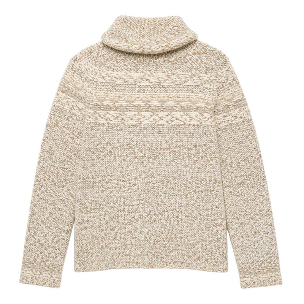 GAP Cowl Neck Sweater Size M Cream Wool Angora Blend Chunky Knit 1