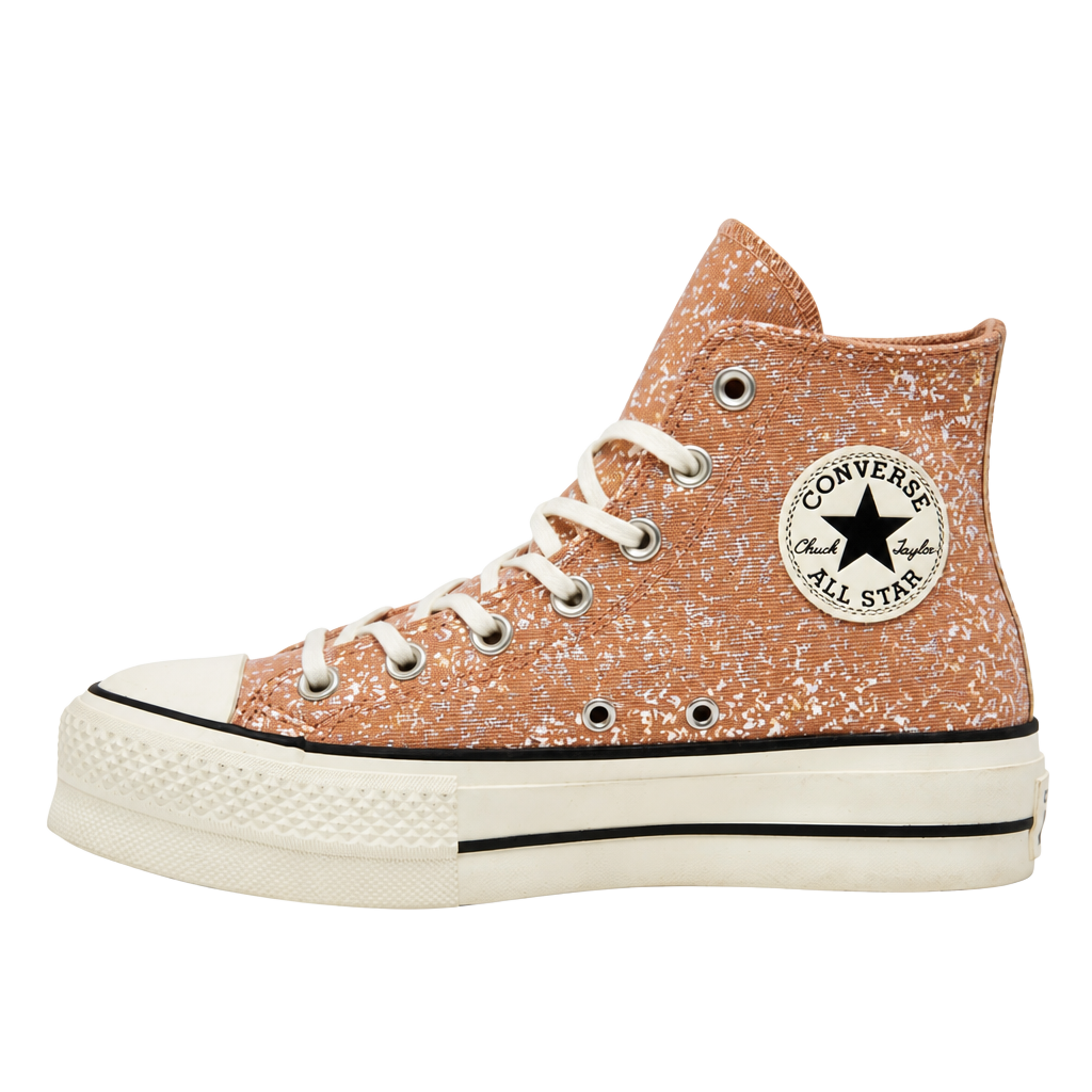 Converse Chuck Taylor All Star Lift Platform High Top Glitter Sneaker in Dusty Cinder 1