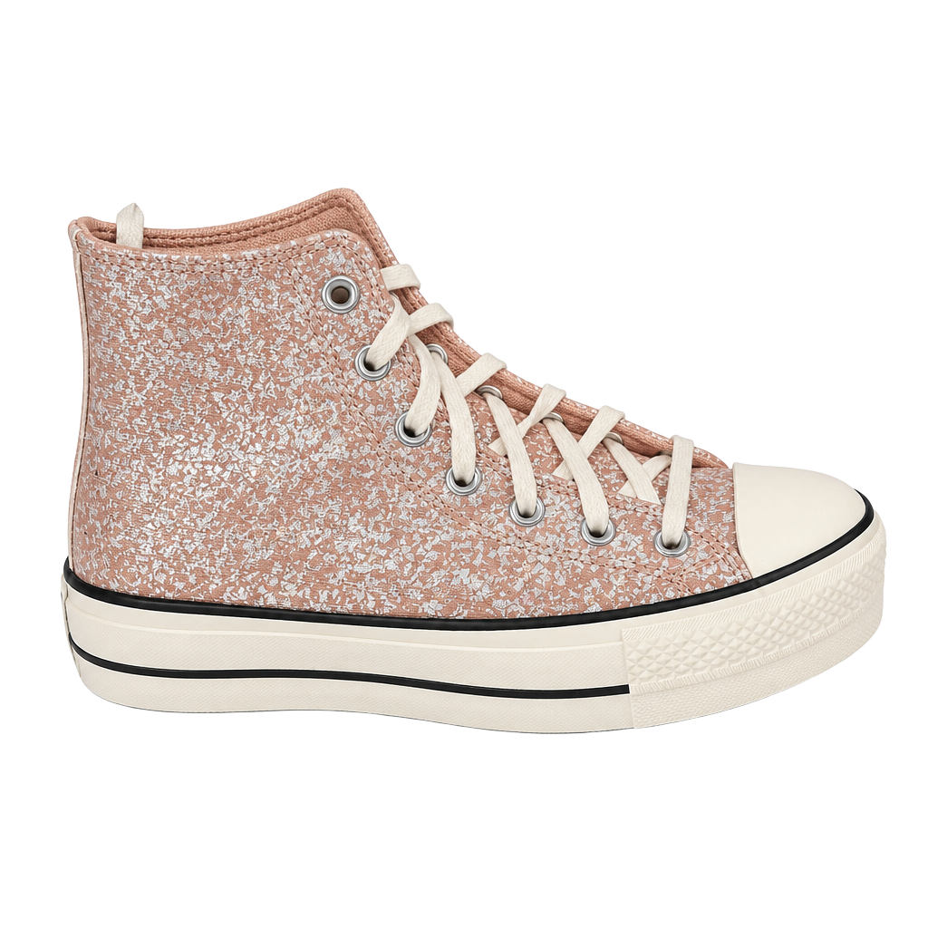 Converse Chuck Taylor All Star Lift Platform High Glitter Dusty Cinder Sneaker 1