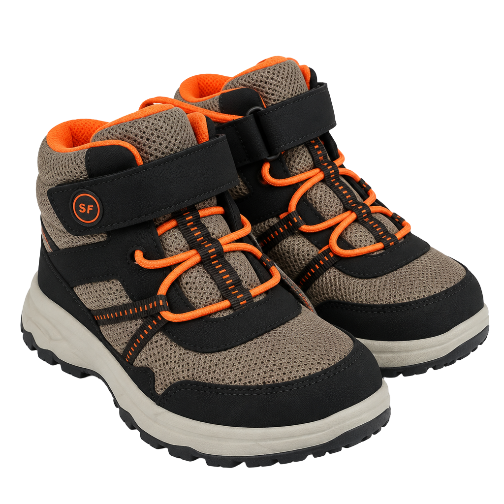 Stride Rite 360 Kamari Kids Hiking Boots Brown/Black/Orange Size 13M 1