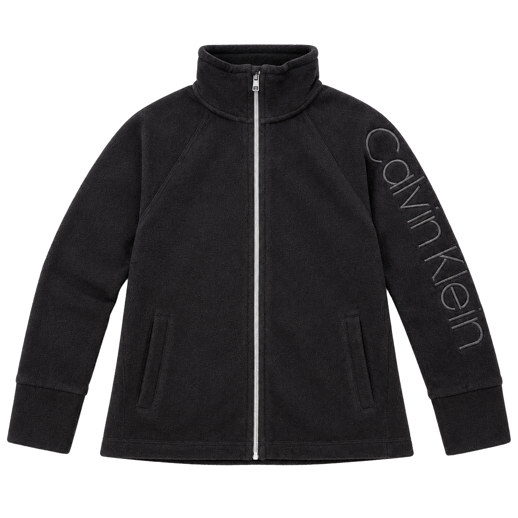 Calvin Klein Performance Fleece Jacket Size M Black Full Zip 1