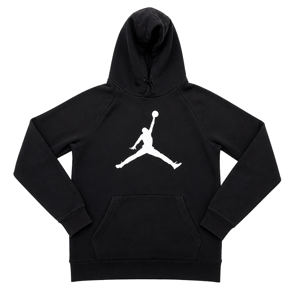 Jordan Jumpman Essentials Standard Fit Black White Hoodie Size Small 1