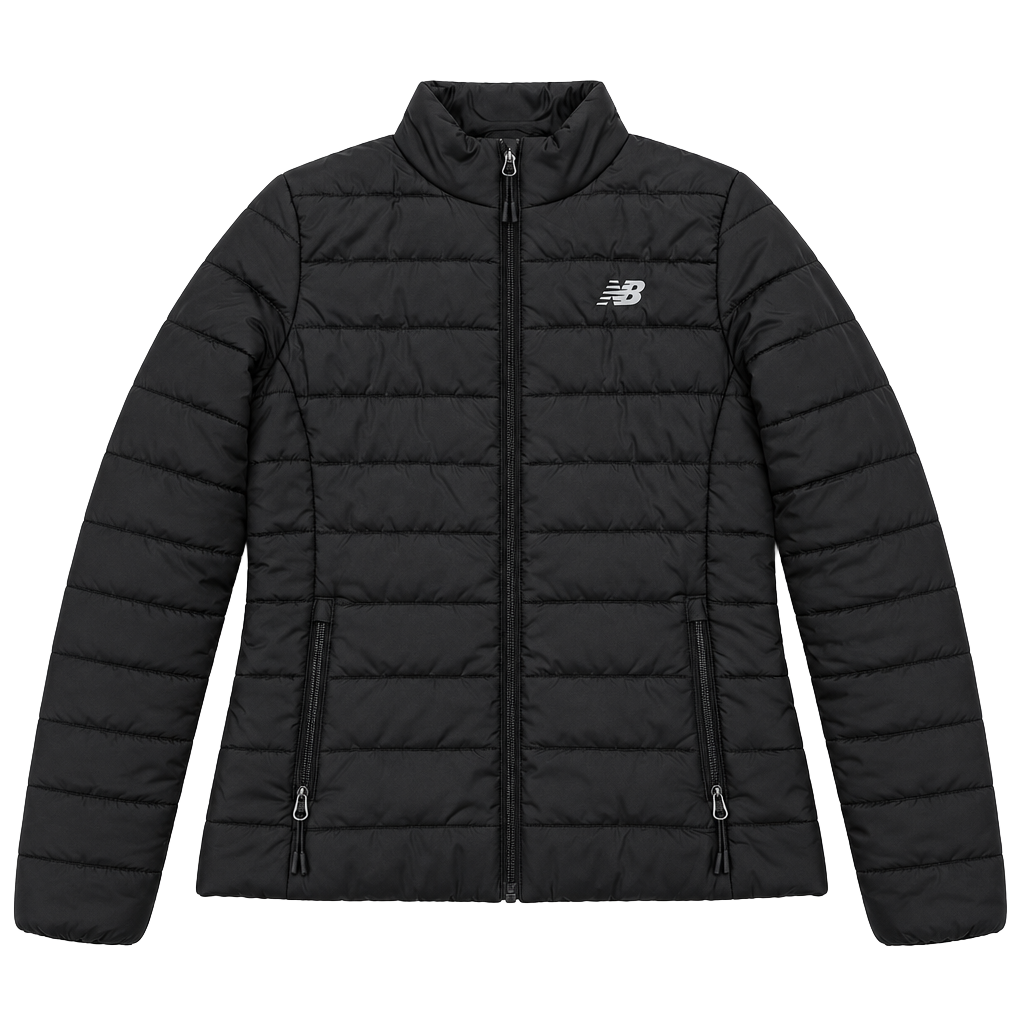 New Balance Puffer Jacket Size M Black Full Zip 1