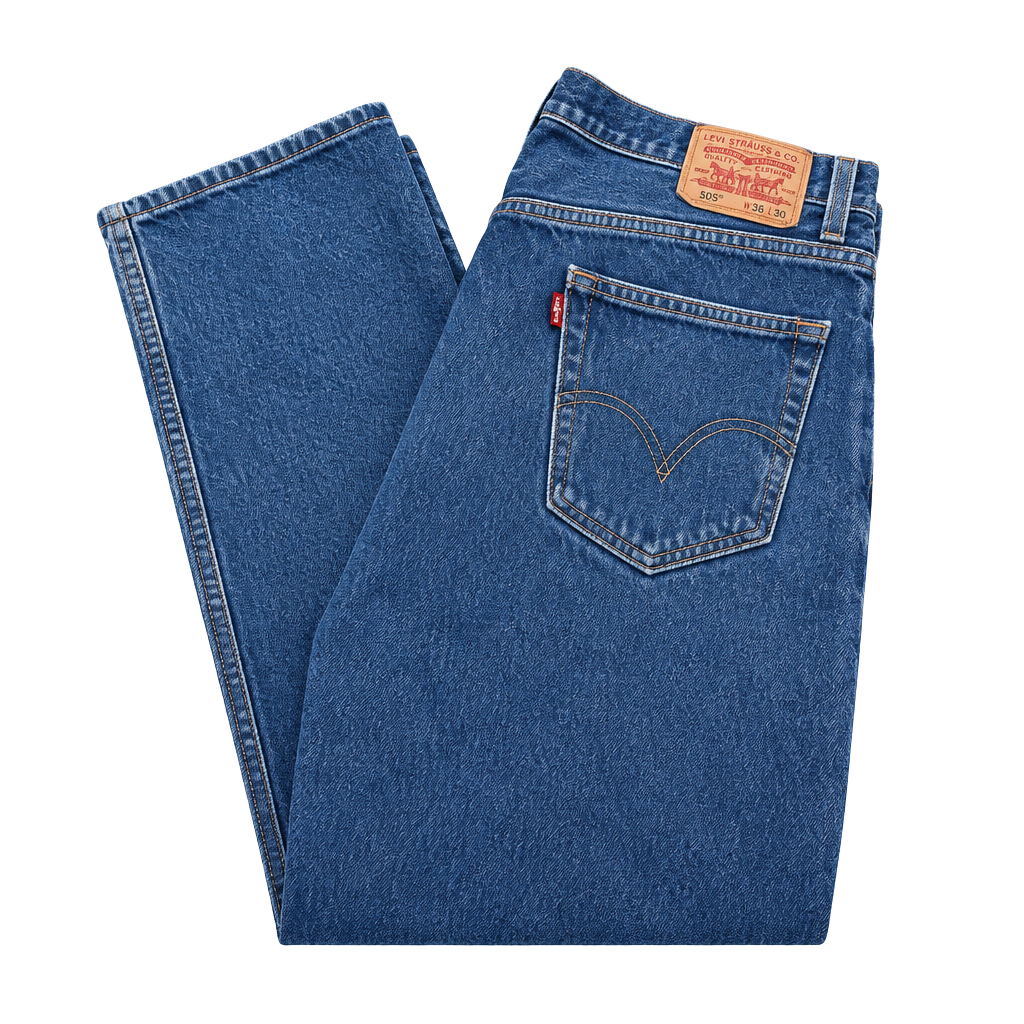 Levi's 505 Regular Fit Jeans Size 36x30 Medium Wash Blue Denim 1