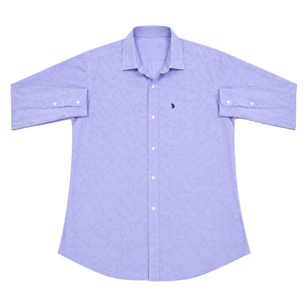 U.S. Polo Assn. Long Sleeve Dress Shirt Size 17-17 1/2 Purple Wrinkle-Free 1