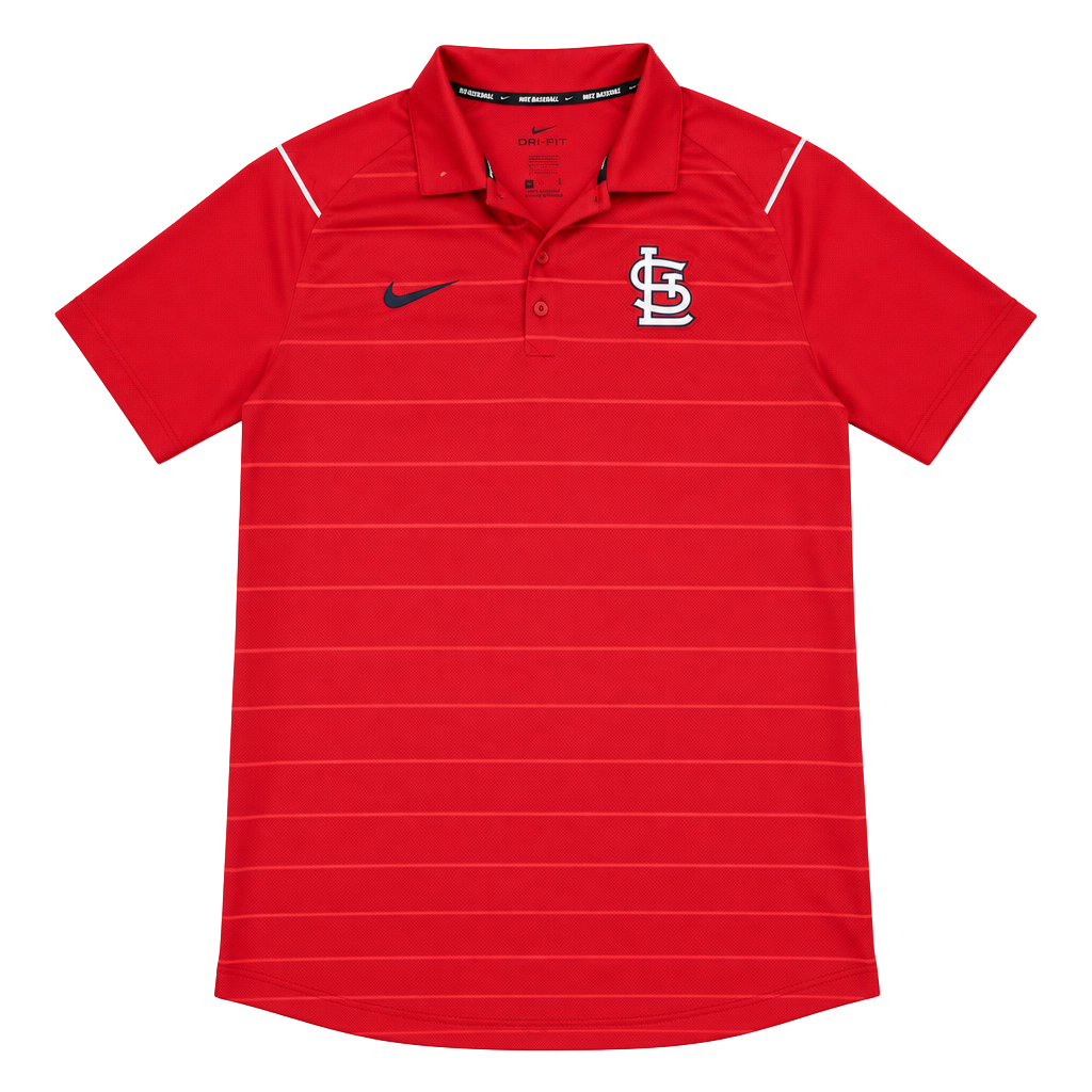 St Louis Cardinals Nike Dri Fit Stadium S/S Baseball Polo Shirt (Men's XL) Red 1