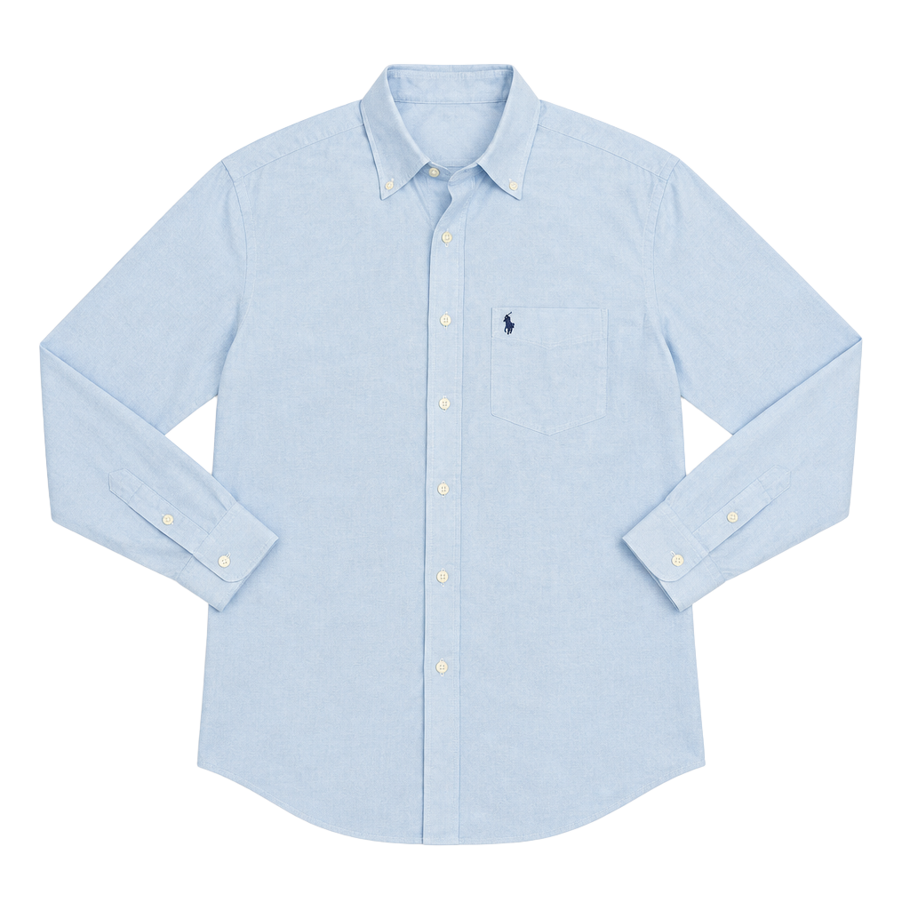 U.S. Polo Assn. Long Sleeve Button-Down Shirt Size XL 17/17-1/2 Blue 1