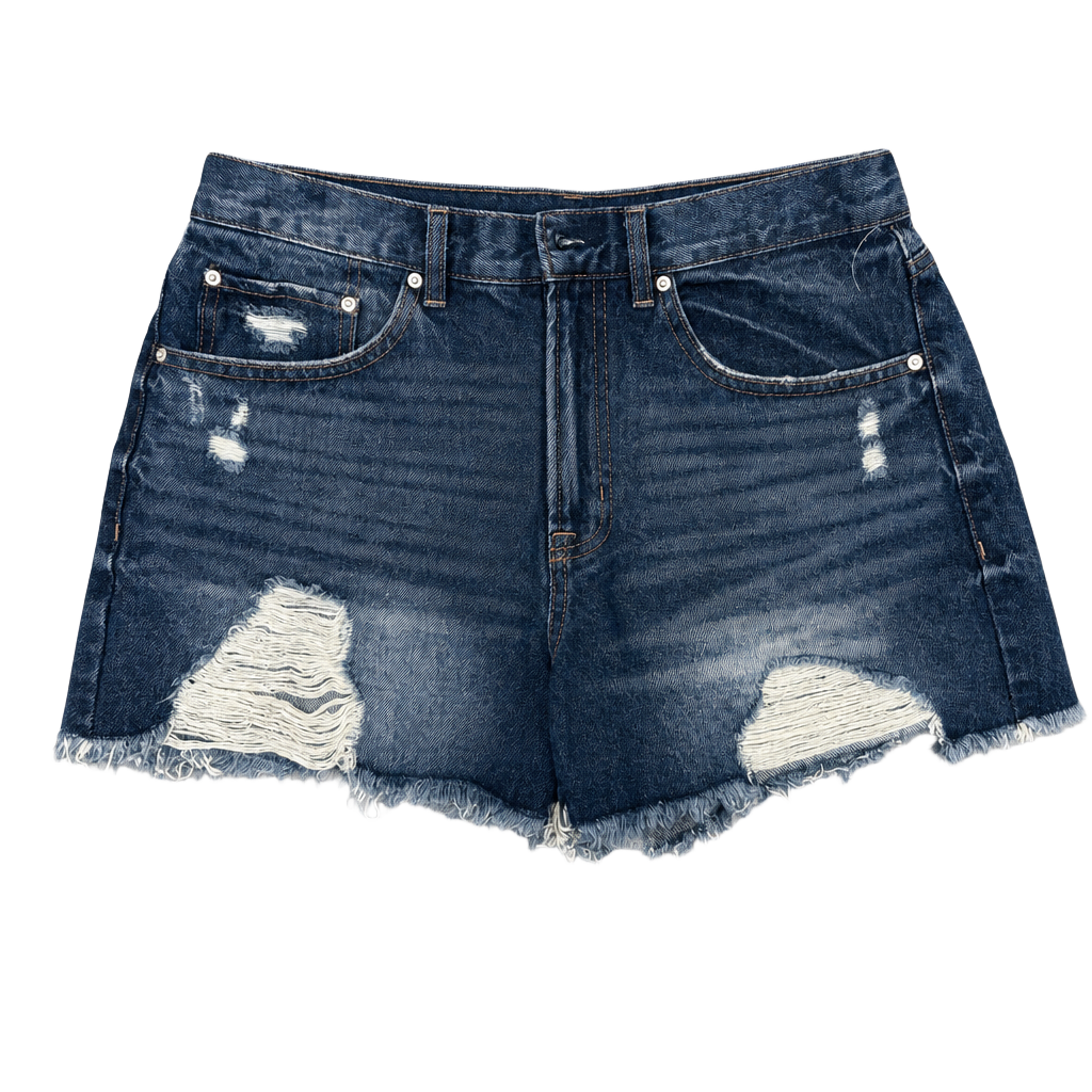 NWT denim distressed jean shorts 1
