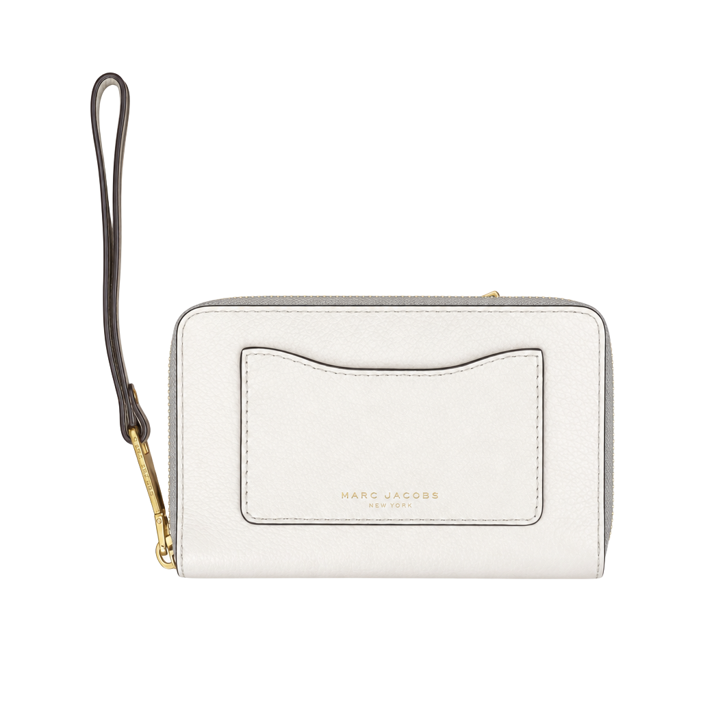 Marc Jacobs Recruit Zip Wristlet in Dove Gray Pebble Leather 1