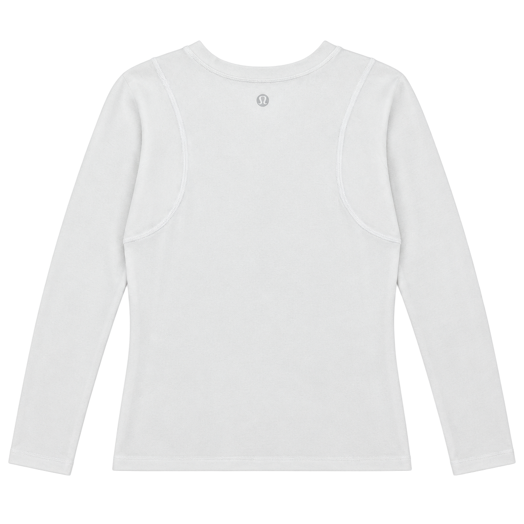 Lululemon Long Sleeve Shirt White Thumbholes 1