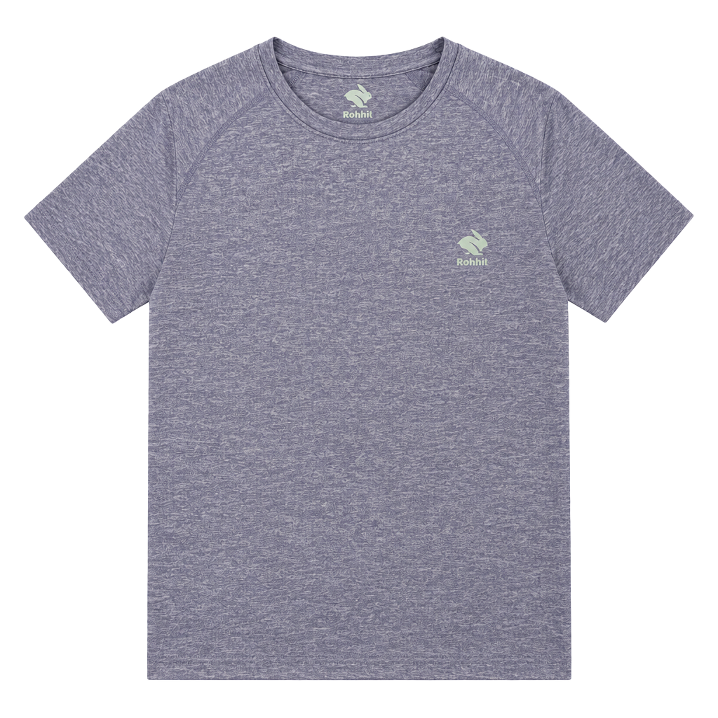 rabbit Long Sleeve Athletic Shirt Size MD Purple Heather Running Top 1