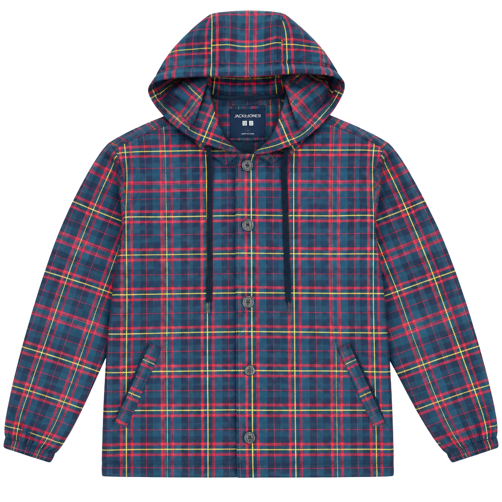 JW Anderson Plaid Hooded Jacket Red Green Tartan 1