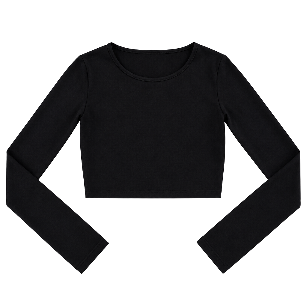 Lululemon Long Sleeve Crop Top Black 1