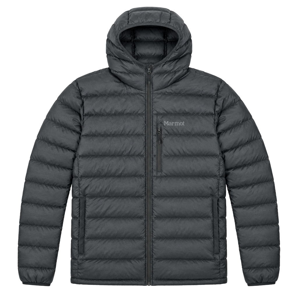 Marmot Down Jacket Size XXL Black Puffer Hooded 1