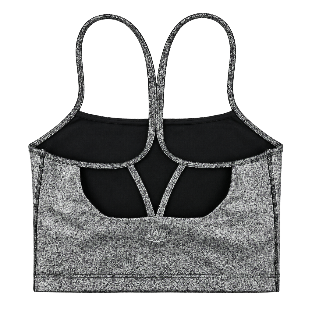 Beyond Yoga Sports Bra Size S Silver Metallic Cropped Active Tank 1