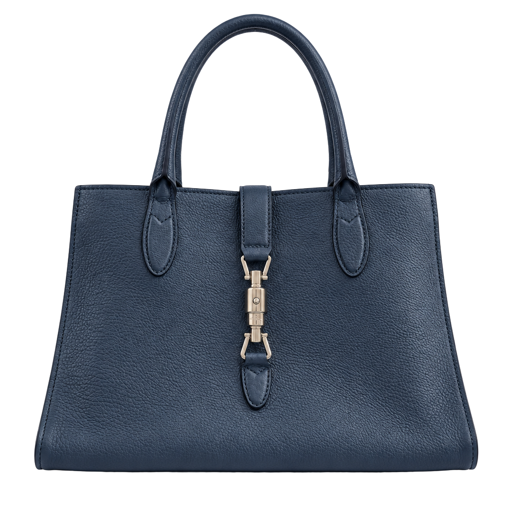 Gucci Jackie Tote Bag Blue Leather 1