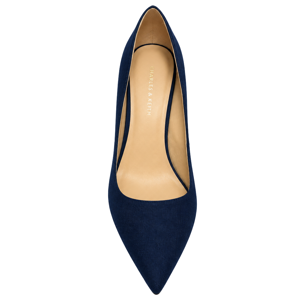 Saks Fifth Avenue Pumps Size 8M Navy Blue Suede Stiletto Heels 1