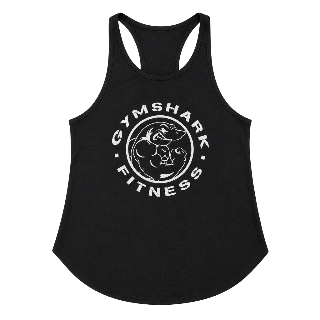 Gymshark Tank Top Size M Black Racerback Fitness Logo 1