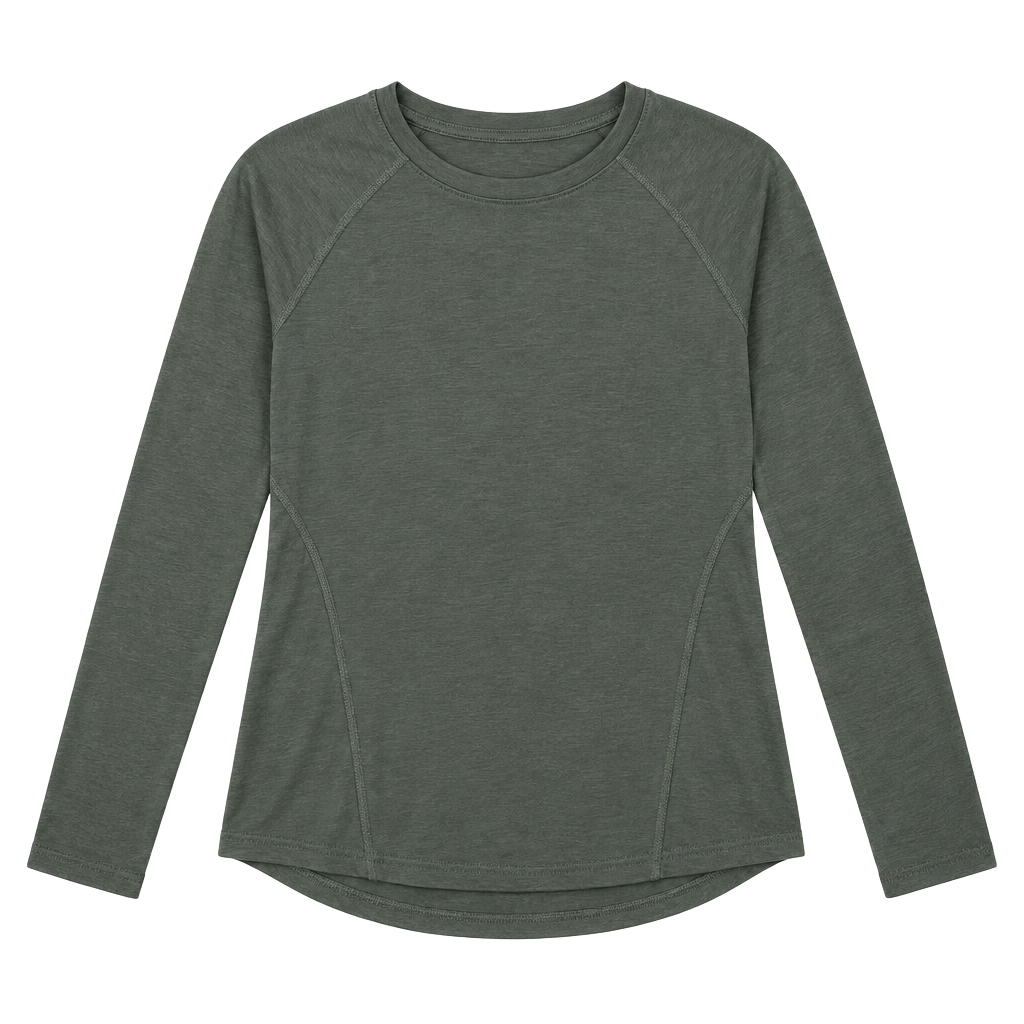 Tek Gear Essential Gear Long Sleeve Shirt Size S Green Athletic 1