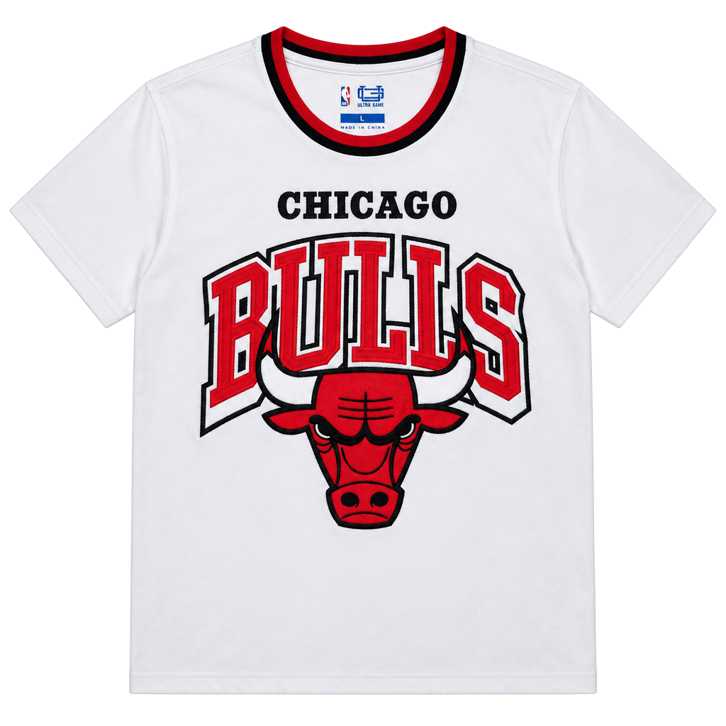 Ultra Game Chicago Bulls Jersey Size L White Basketball Tank Top 1