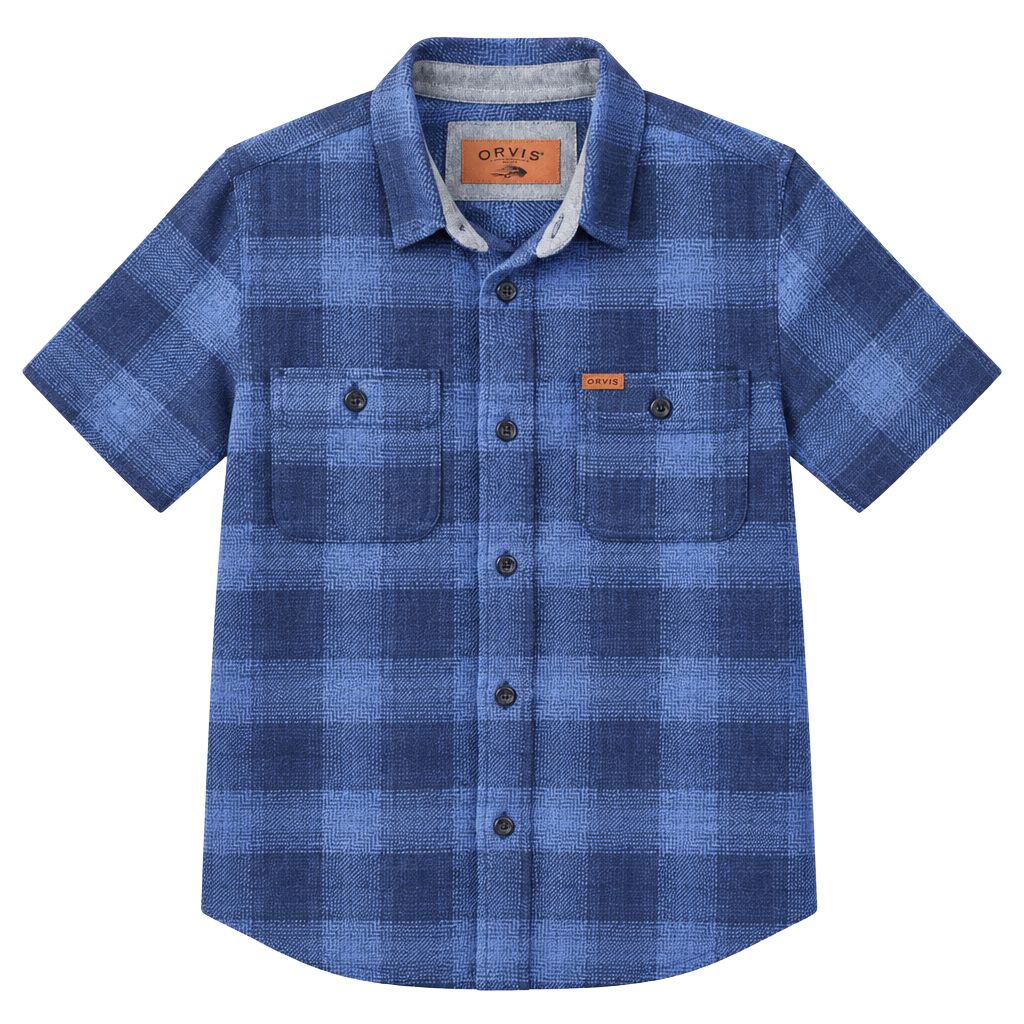 Orvis Plaid Long Sleeve Flannel Shirt Size S Blue 1