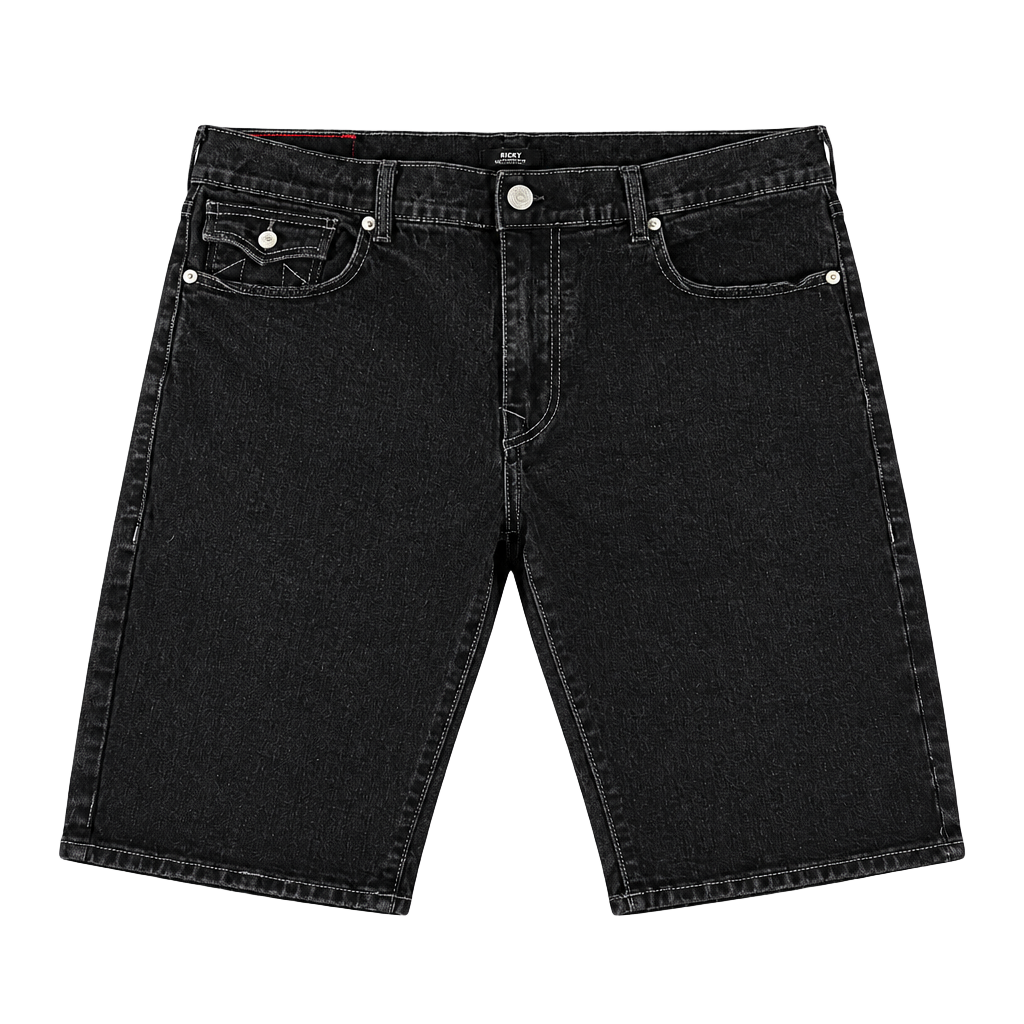 Y2K True Religion Ricky Relaxed Straight Black Denim Shorts Size 36 Buddha Jorts 1