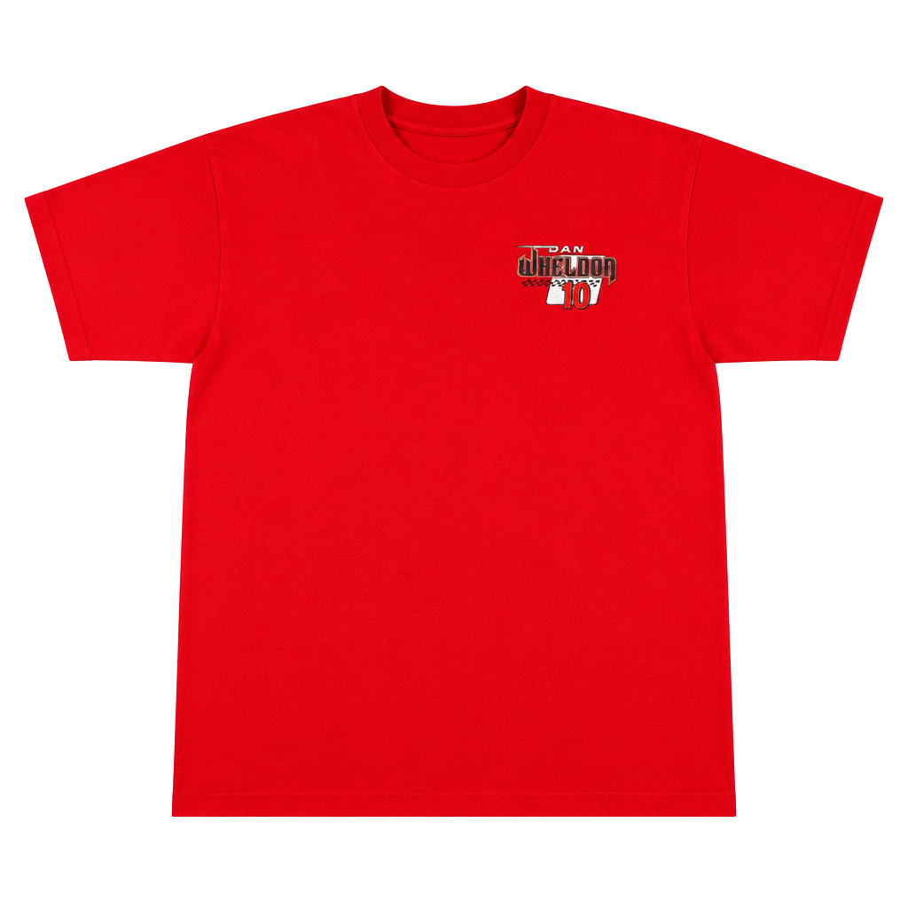 Vintage Anvil x Dan Wheldon NASCAR Red Indycar Racing Graphic T-Shirt Size Large 1