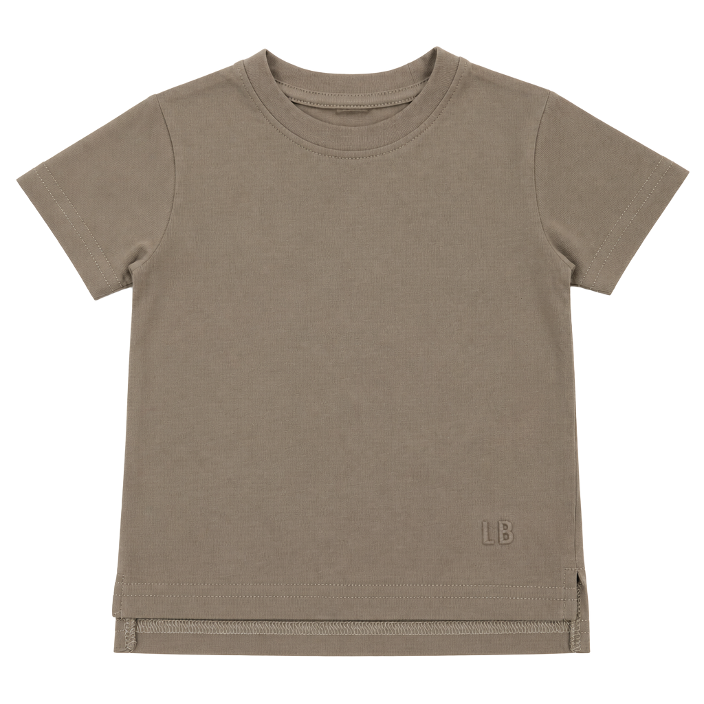 2 tees- Little Bipsy Brown Elevated Tee with LB Logo size 18-24m 1