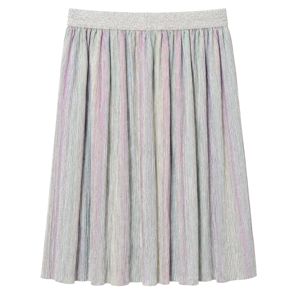 Wonder Nation Pleated Skirt Size L 10-12 Metallic Rainbow 1