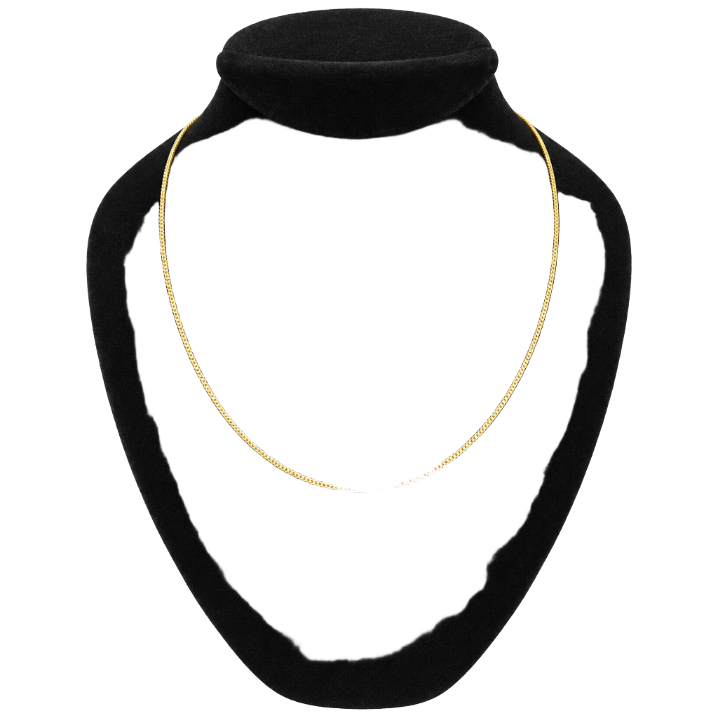 Personalize For You Gold Plated 925 Sterling Silver Curb Chain Size 9.5 Inch 1