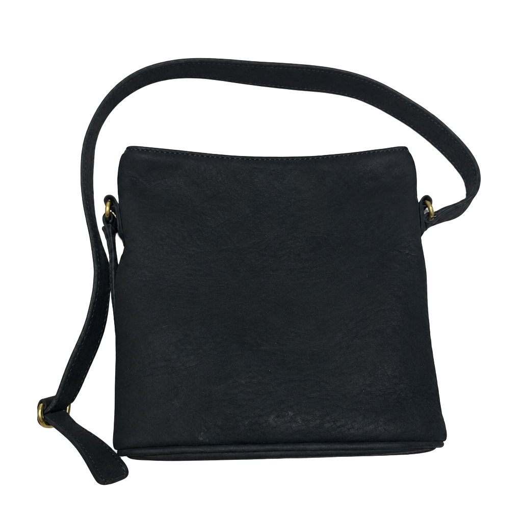 Vintage Coach Black Leather Equestrian Slim Bucket Bag Shoulder Bag 1