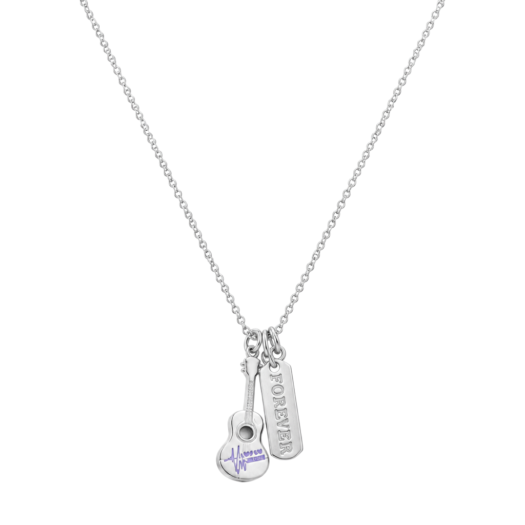 Disney Hannah Montana Guitar Popstar Pendant Sterling Silver Necklace 1