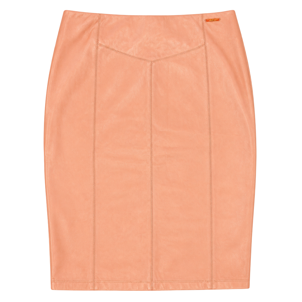 Marc New York Andrew Marc Mauve Faux Leather Pencil Skirt Size S 1