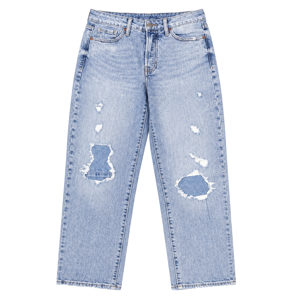 Old Navy O.G. Straight High-Rise Distressed Jeans Size 8 1
