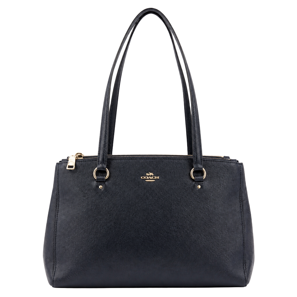 Coach Stanton Carryall Tote Bag Black Leather Gold Hardware 1