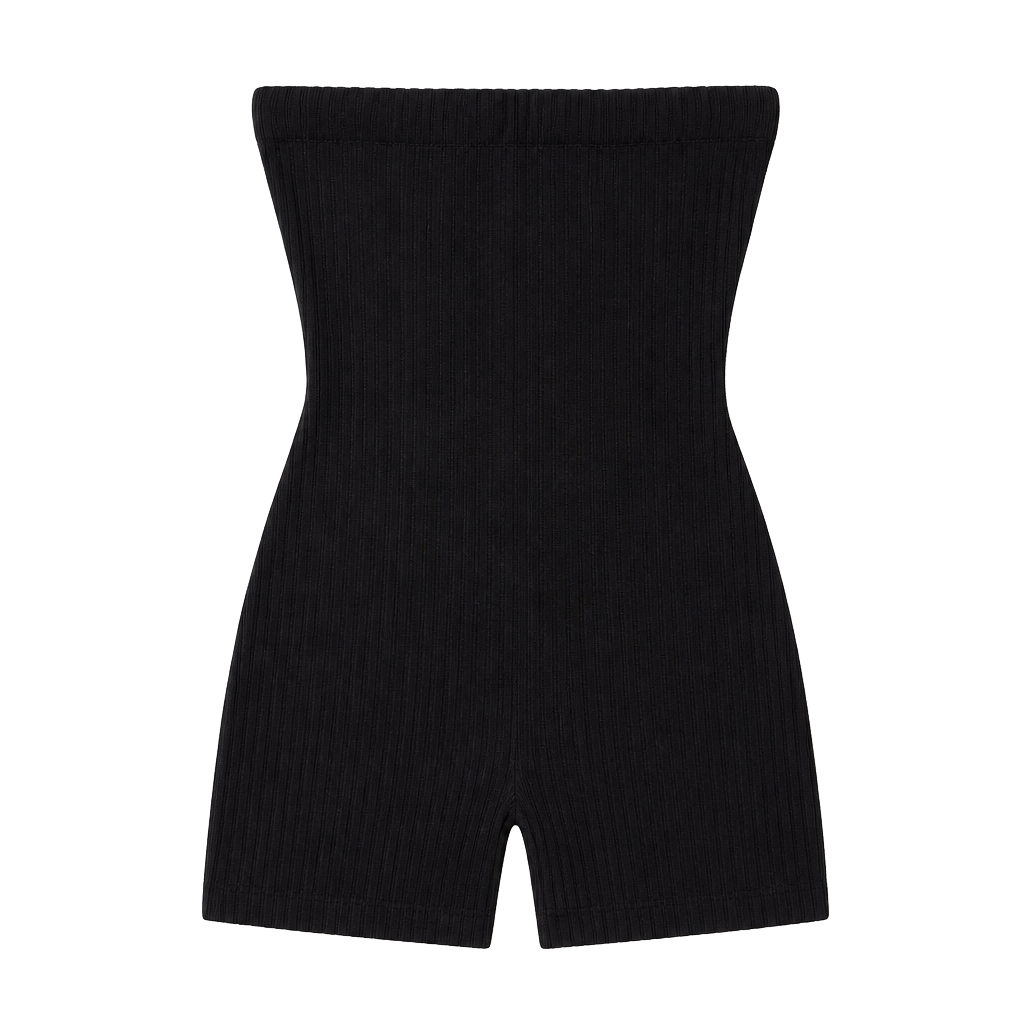 Meshki Ginny Strapless Knitted Playsuit Size XL 1