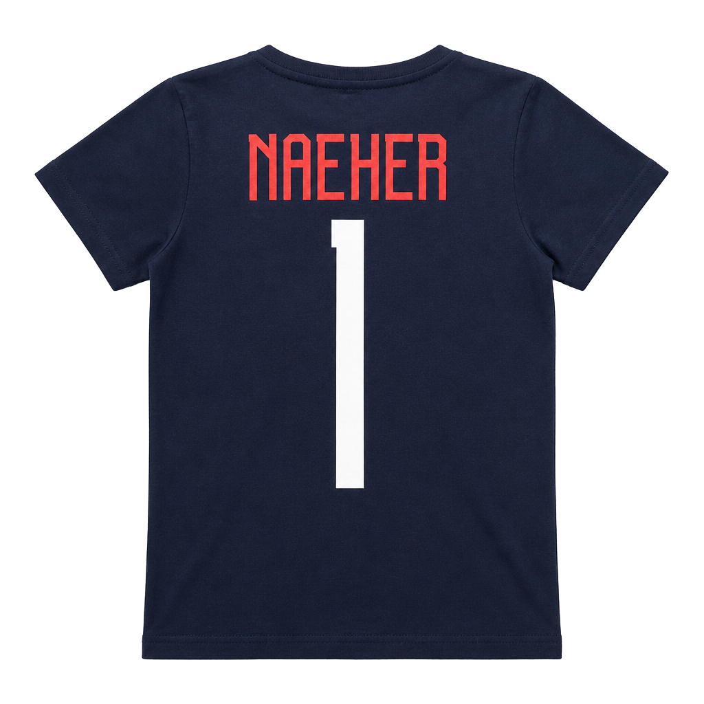 USWNT Alyssa Naeher #1 U.S. Soccer Name and Number Youth T-Shirt Navy Size L-14 NWT 1