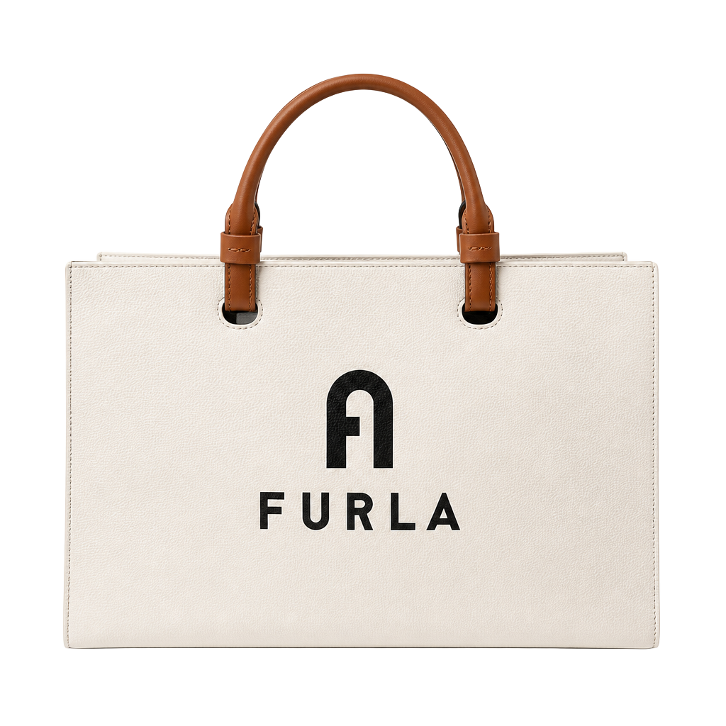 Furla Shoulder bag Varsity Style Tote Bag leather white Women WB00725 1