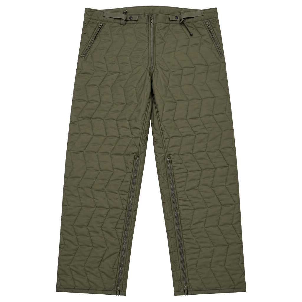 Vintage 2001 German Military Quilted Liner Pants Gorpcore Olive 56/58 XL 1